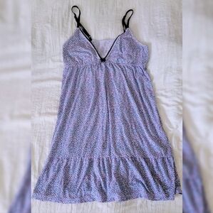 Xhilaration Blue & Pink Floral Nightie/Sleep Dress (XL)